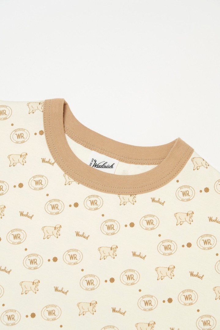 SWEEP CREST RINGER T-SHIRT Beige photo 3 | Woolrich