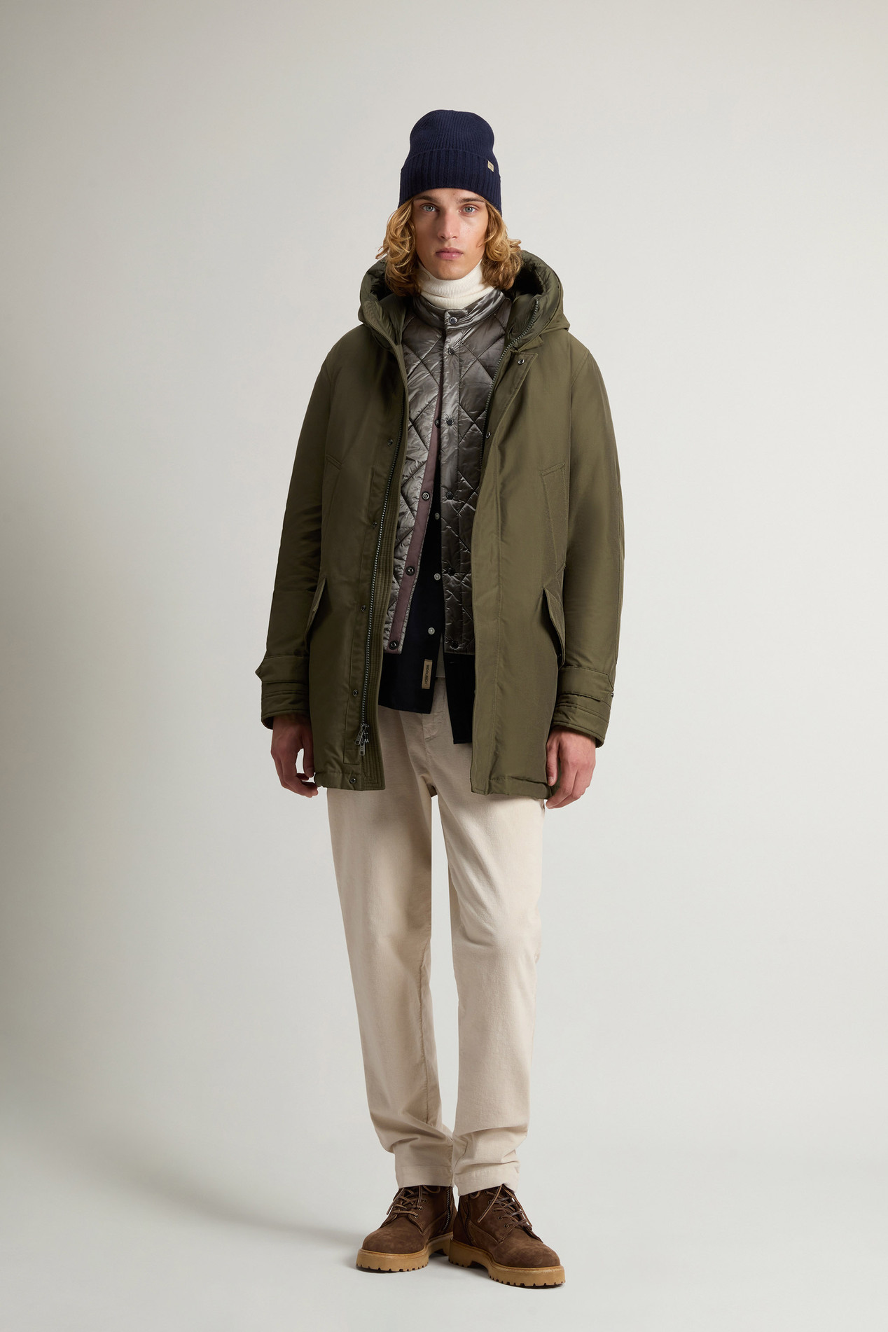 Polar Parka with High Collar Green photo 2 | Woolrich