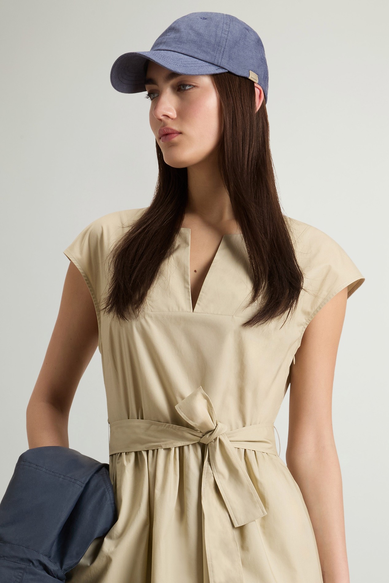 POPLIN SHORT DRESS Beige photo 4 | Woolrich