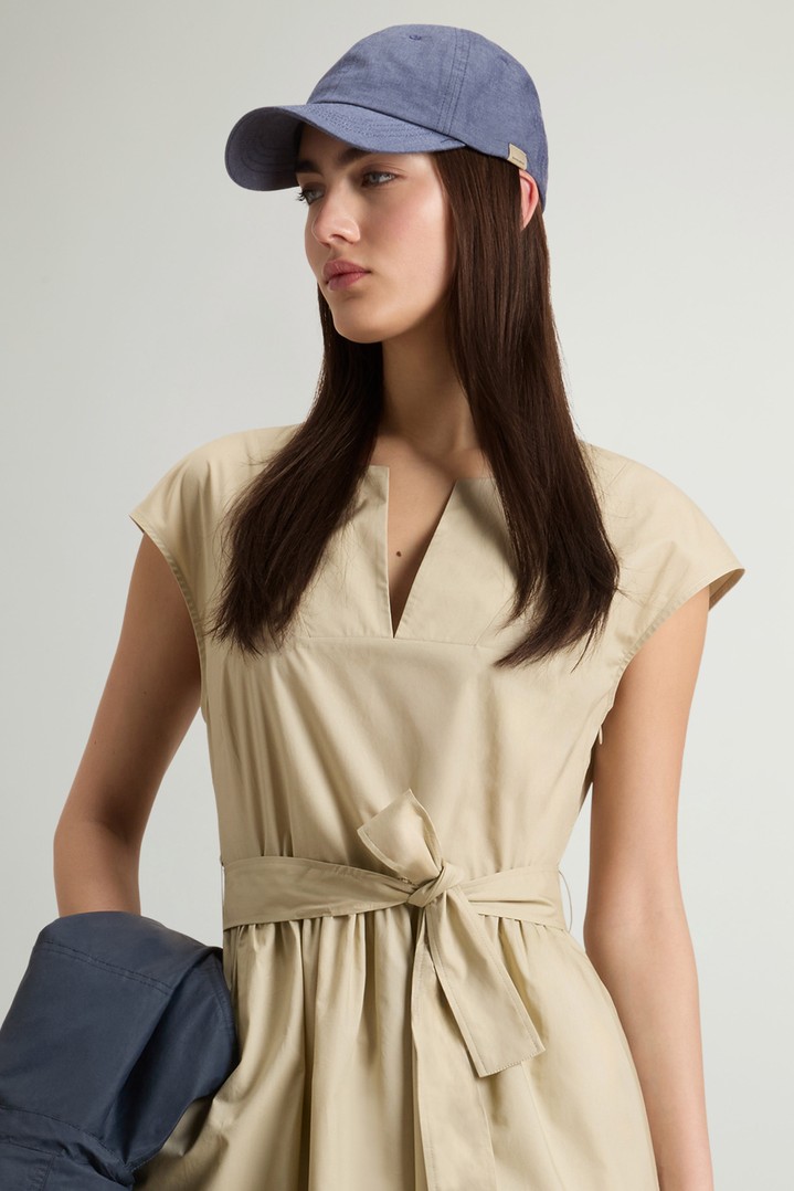 POPLIN SHORT DRESS Beige photo 4 | Woolrich