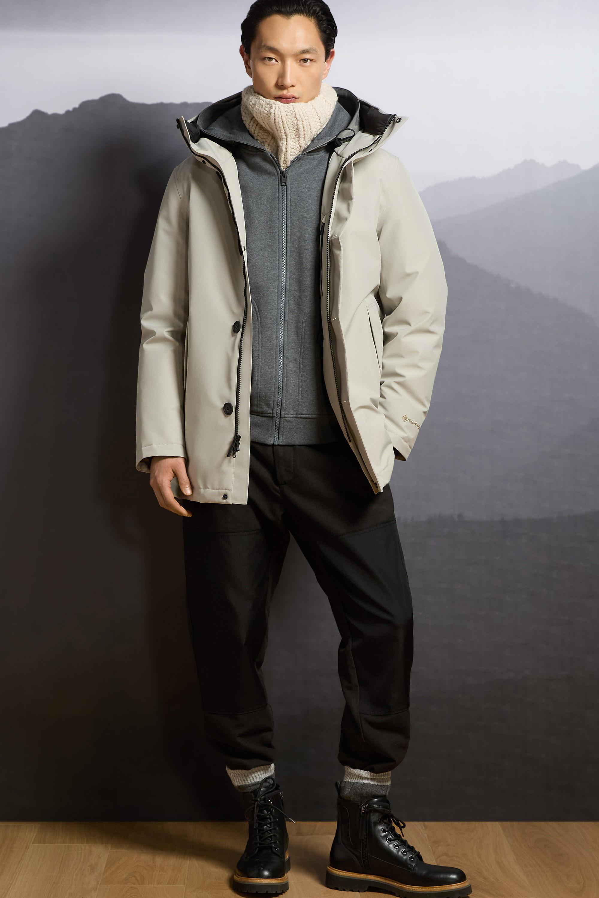 Hybrid Pure Cotton and Nylon Hoodie Gray photo 7 | Woolrich