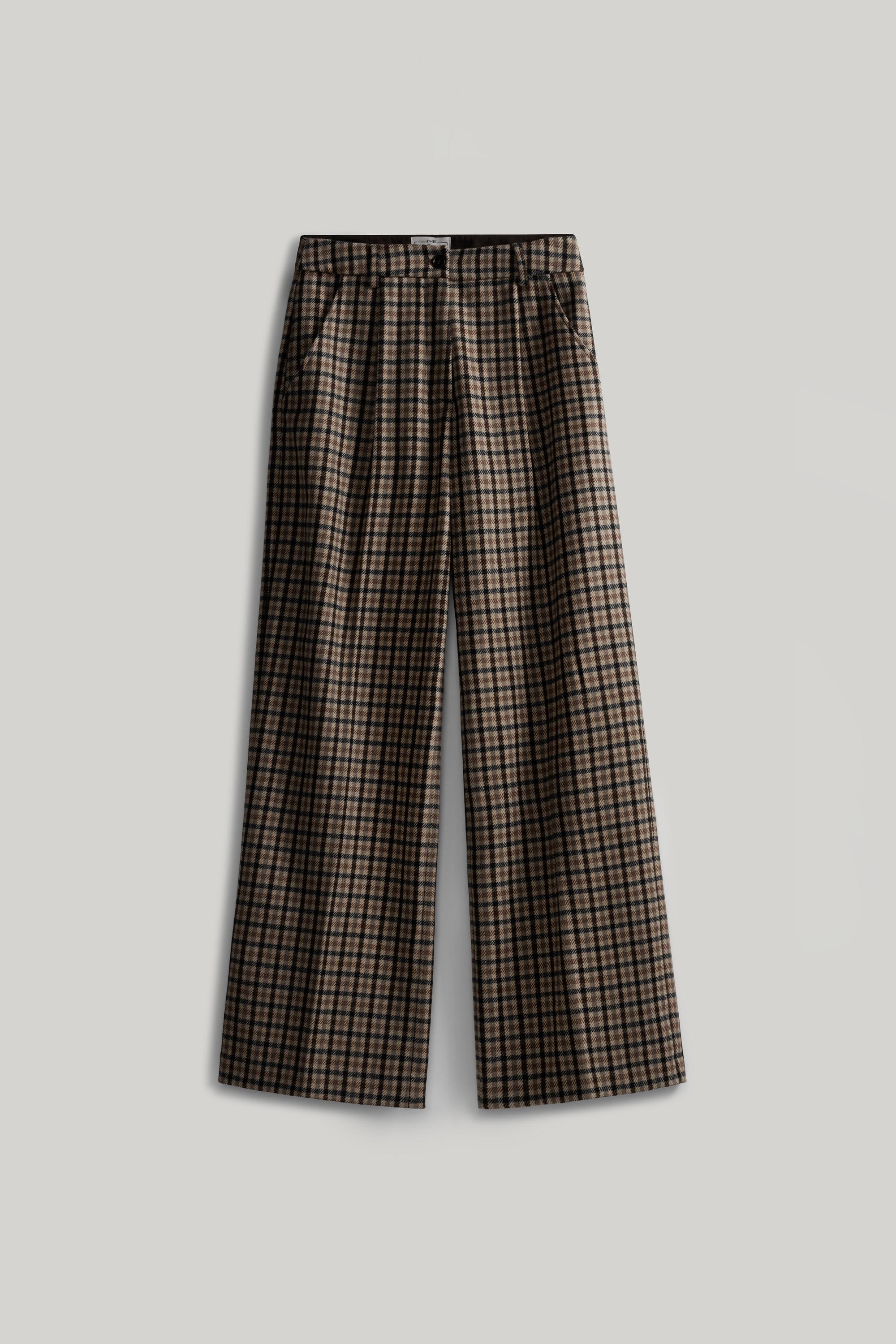 Women's Check Pants in Italian Wool Blend - Daniëlle Cathari Women's Check Pants in Italian Wool Blend - Daniëlle Cathari