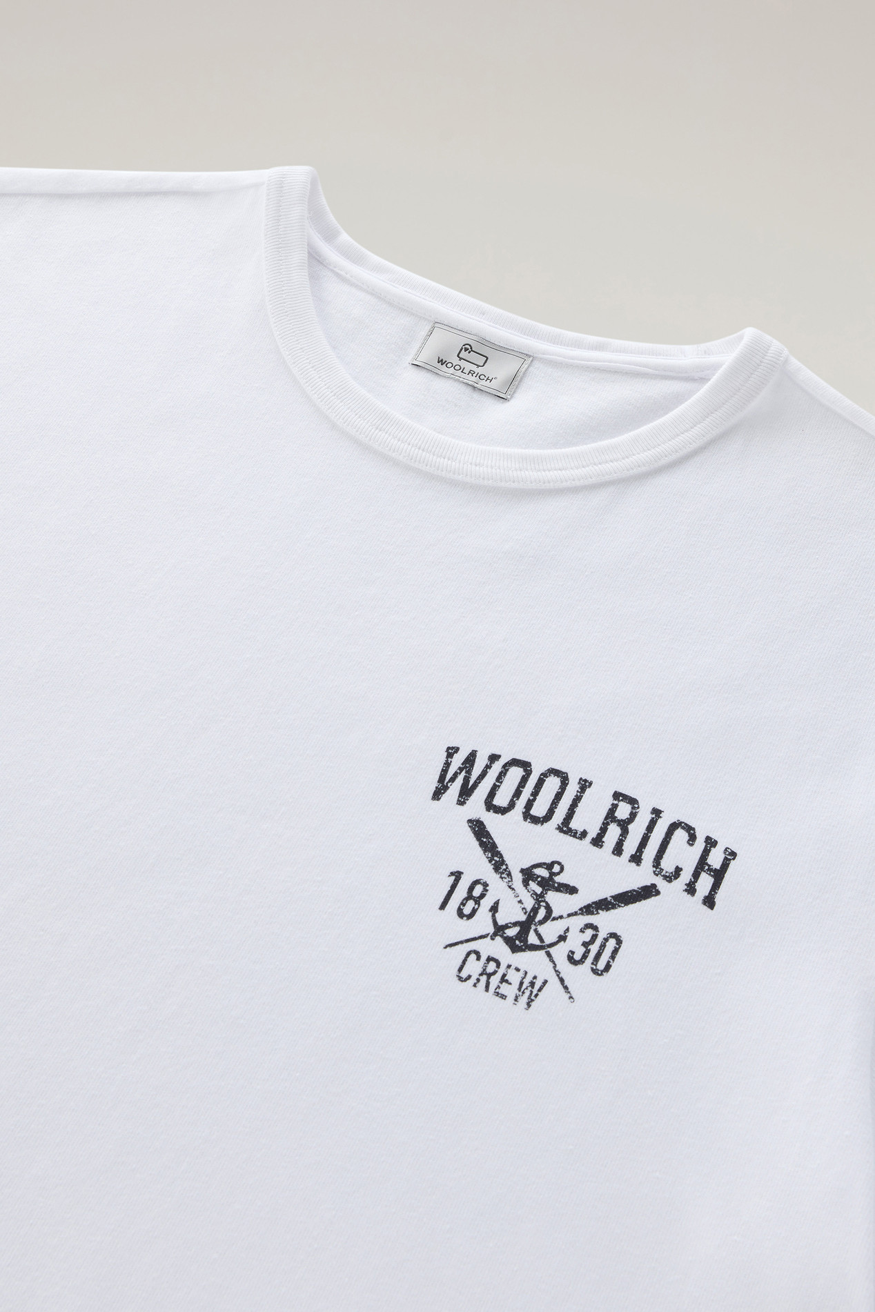 Pure Cotton Nautical Print T-Shirt White photo 2 | Woolrich