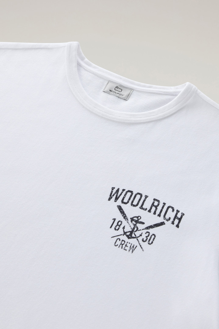 Pure Cotton Nautical Print T-Shirt White photo 2 | Woolrich