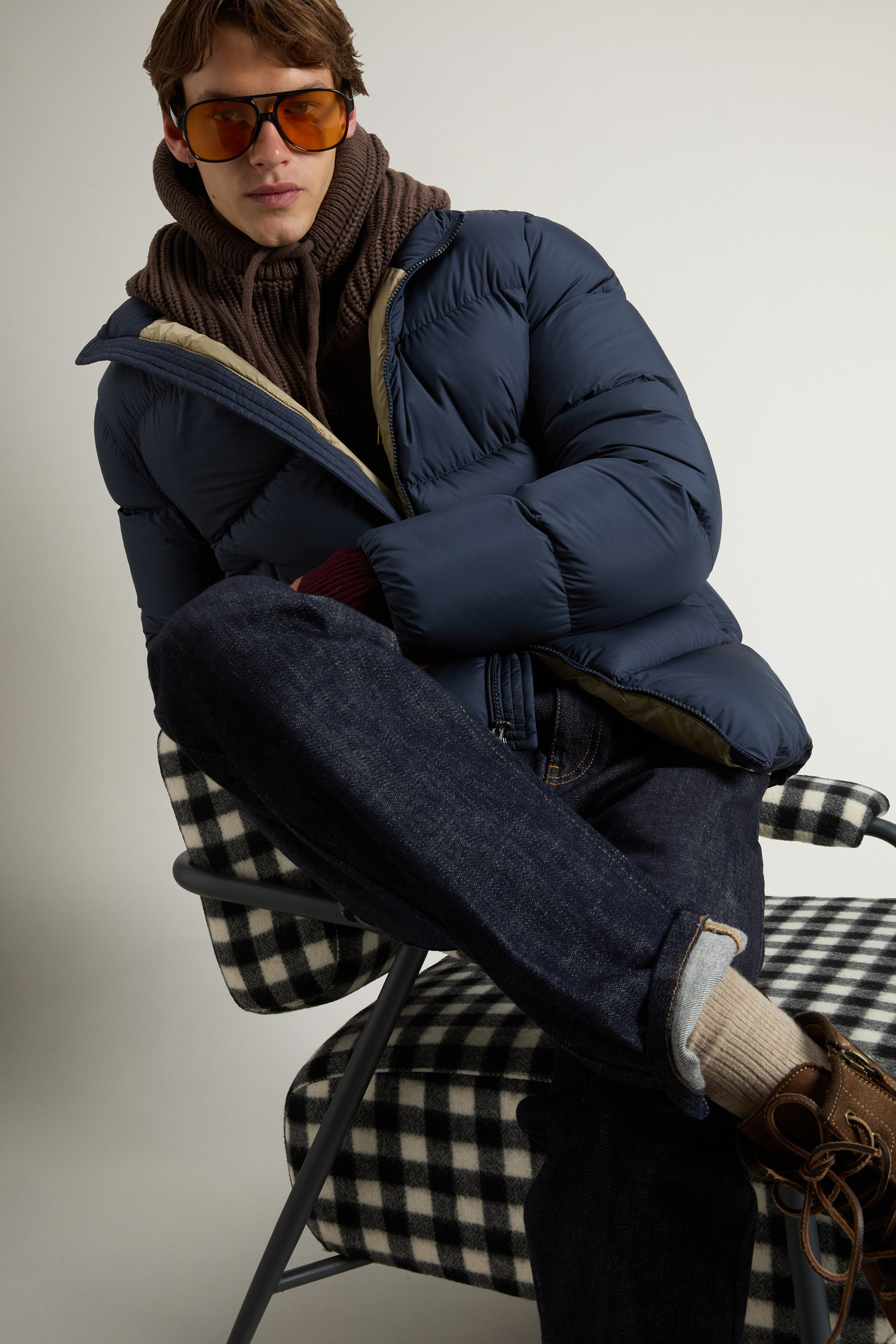 Cloud Down Jacket in Microfiber Blue photo 4 | Woolrich