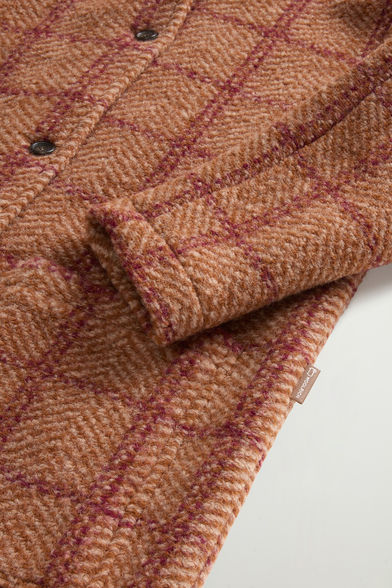 Gentry Long Check Coat with Hood Brown photo 3 | Woolrich