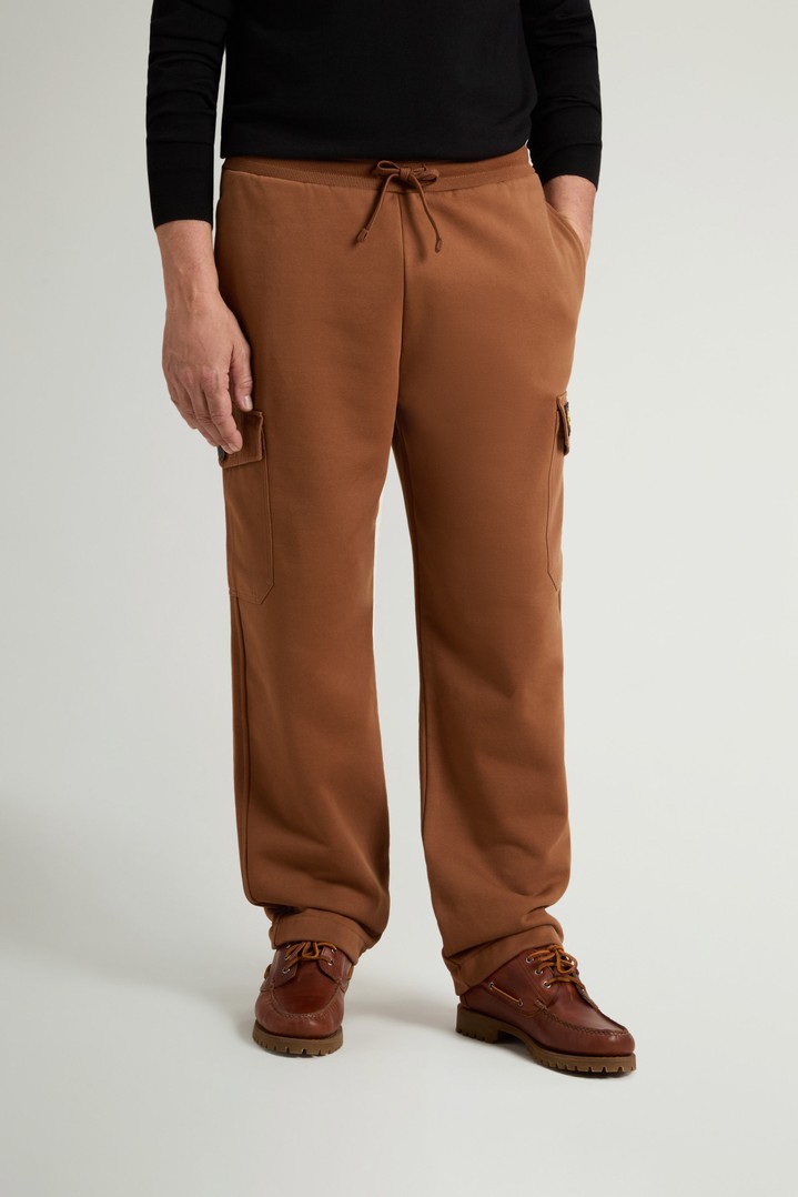 GRAPHIC FLEECE SWEATPANT Brown photo 1 | Woolrich