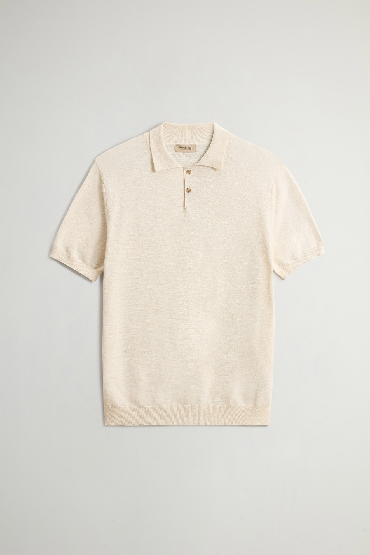 COTTON LINEN POLO Beige photo 5 | Woolrich