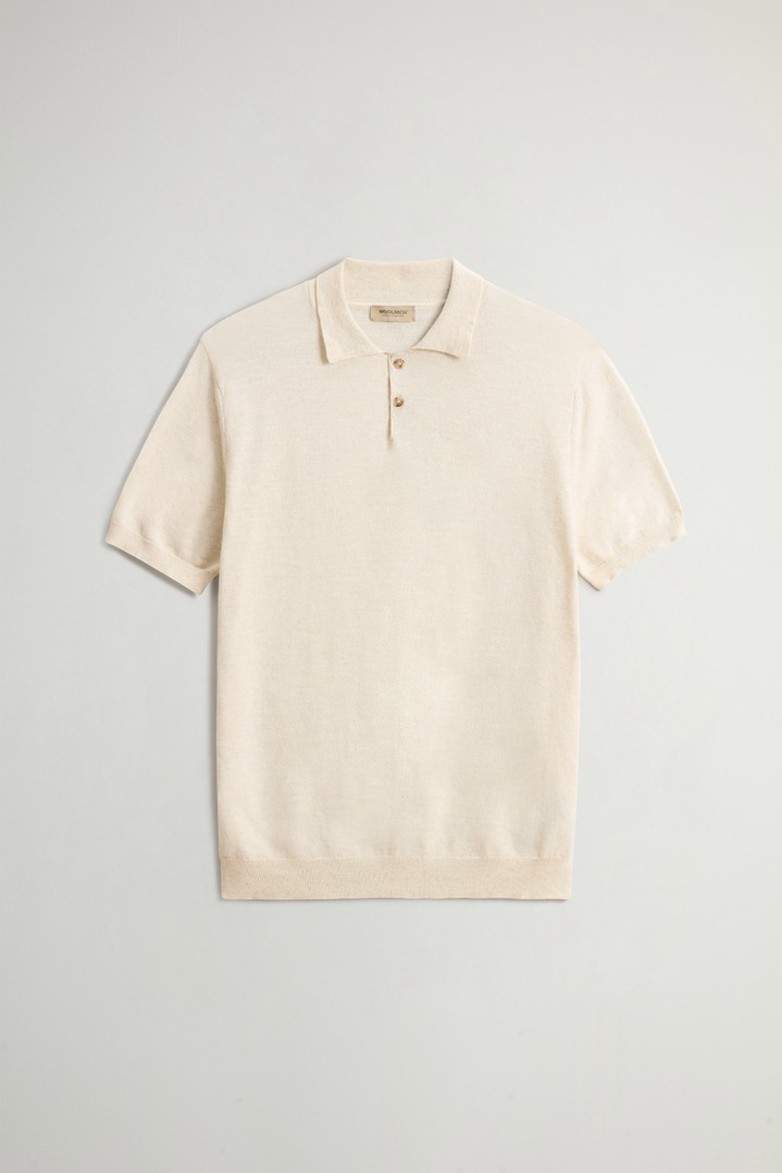 COTTON LINEN POLO Beige photo 5 | Woolrich