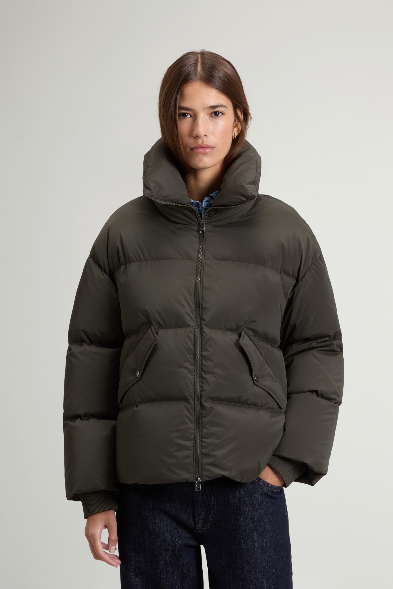 KELLY SHORT JACKET Green photo 1 | Woolrich