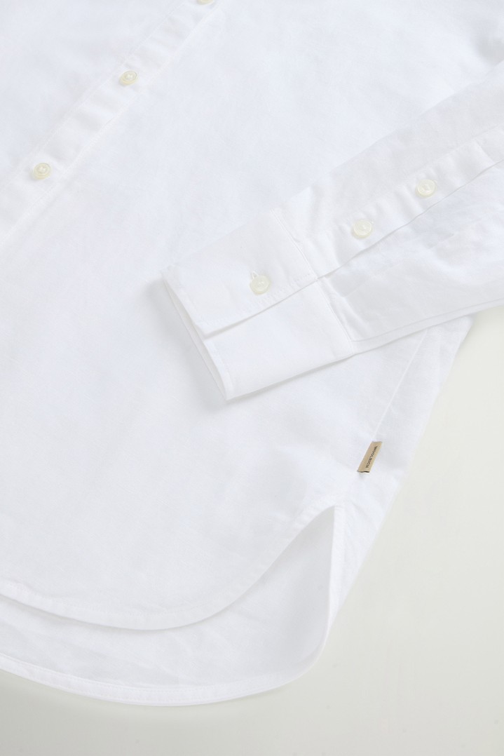 COTTON LINEN YD BOYFRIEND SHIRT White photo 7 | Woolrich