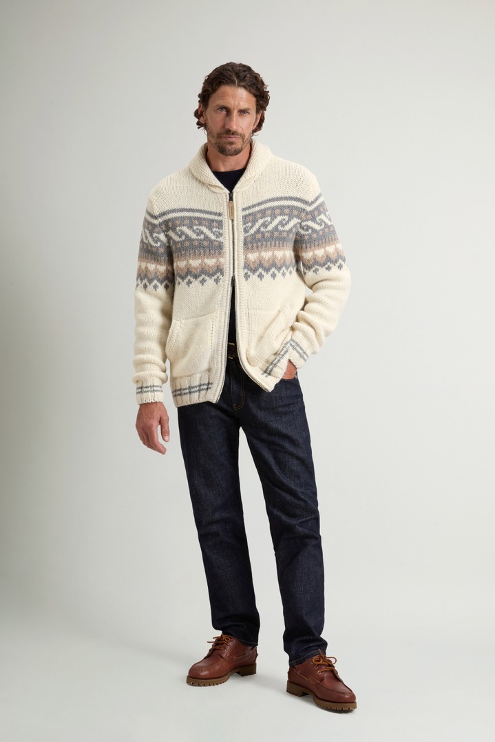 LAMBSWOOL MOHAIR CARDIGAN GG4 White photo 2 | Woolrich