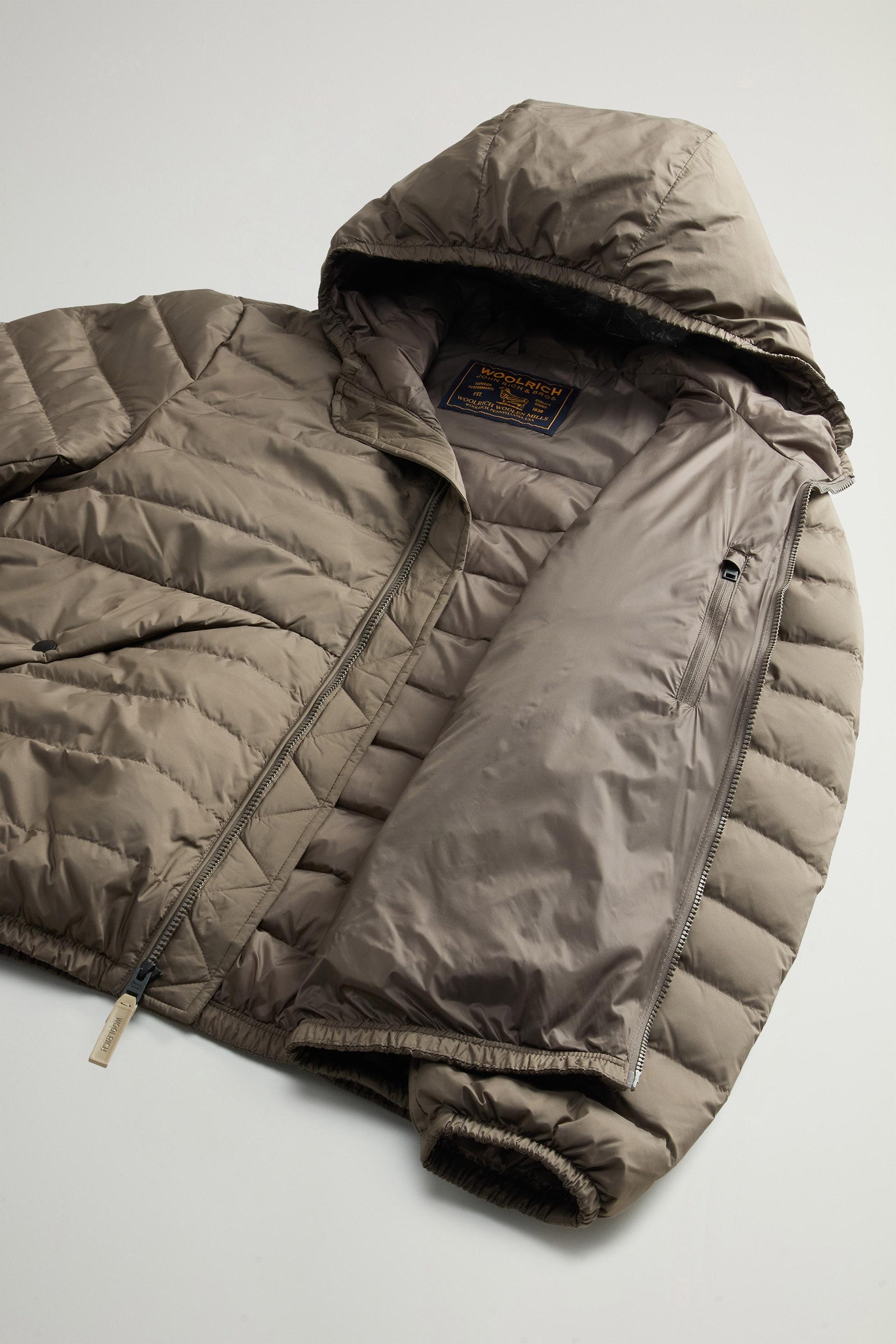 Quilted Jacket in Lightweight Microfiber Brown photo 8 | Woolrich