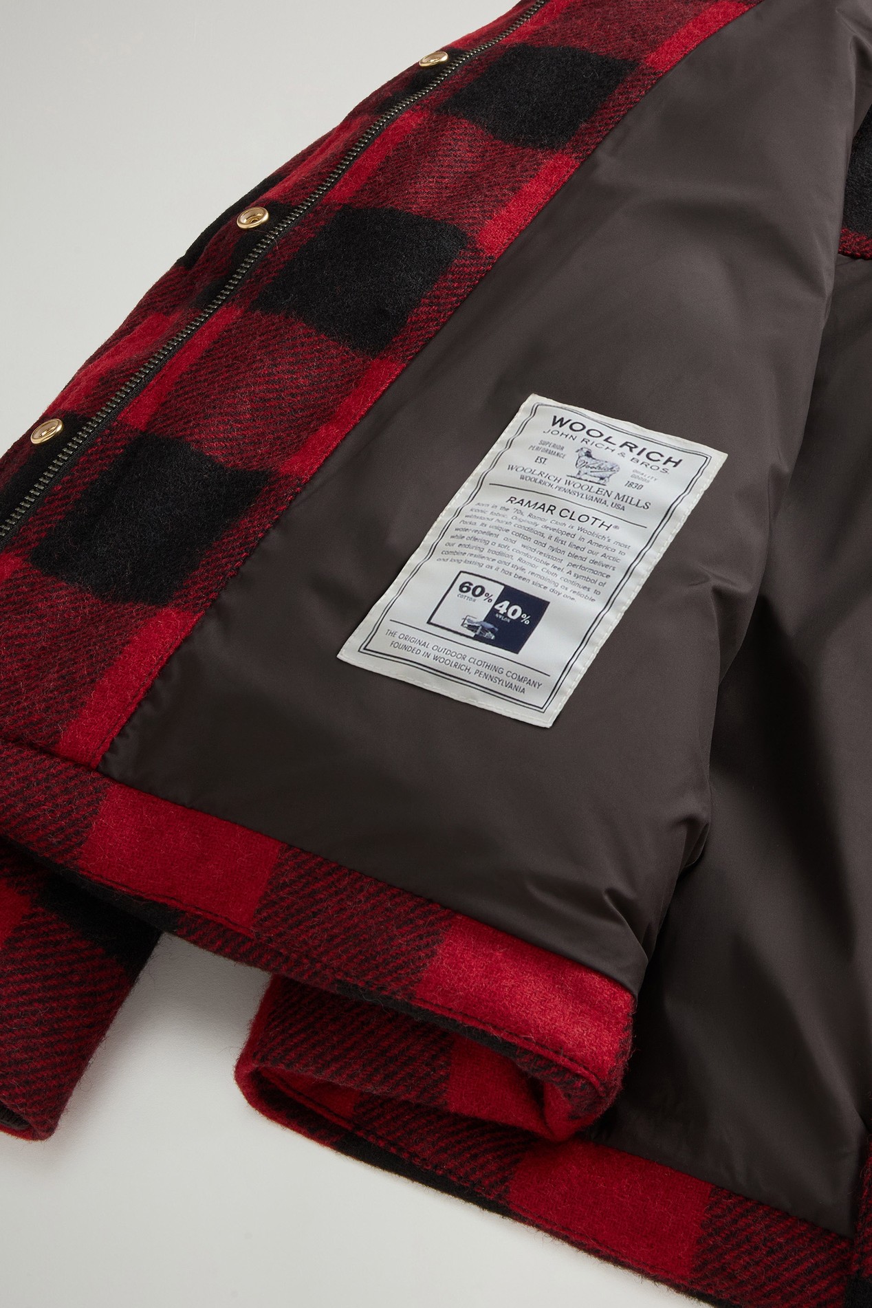 WOOL PUFFER JACKET Red photo 8 | Woolrich