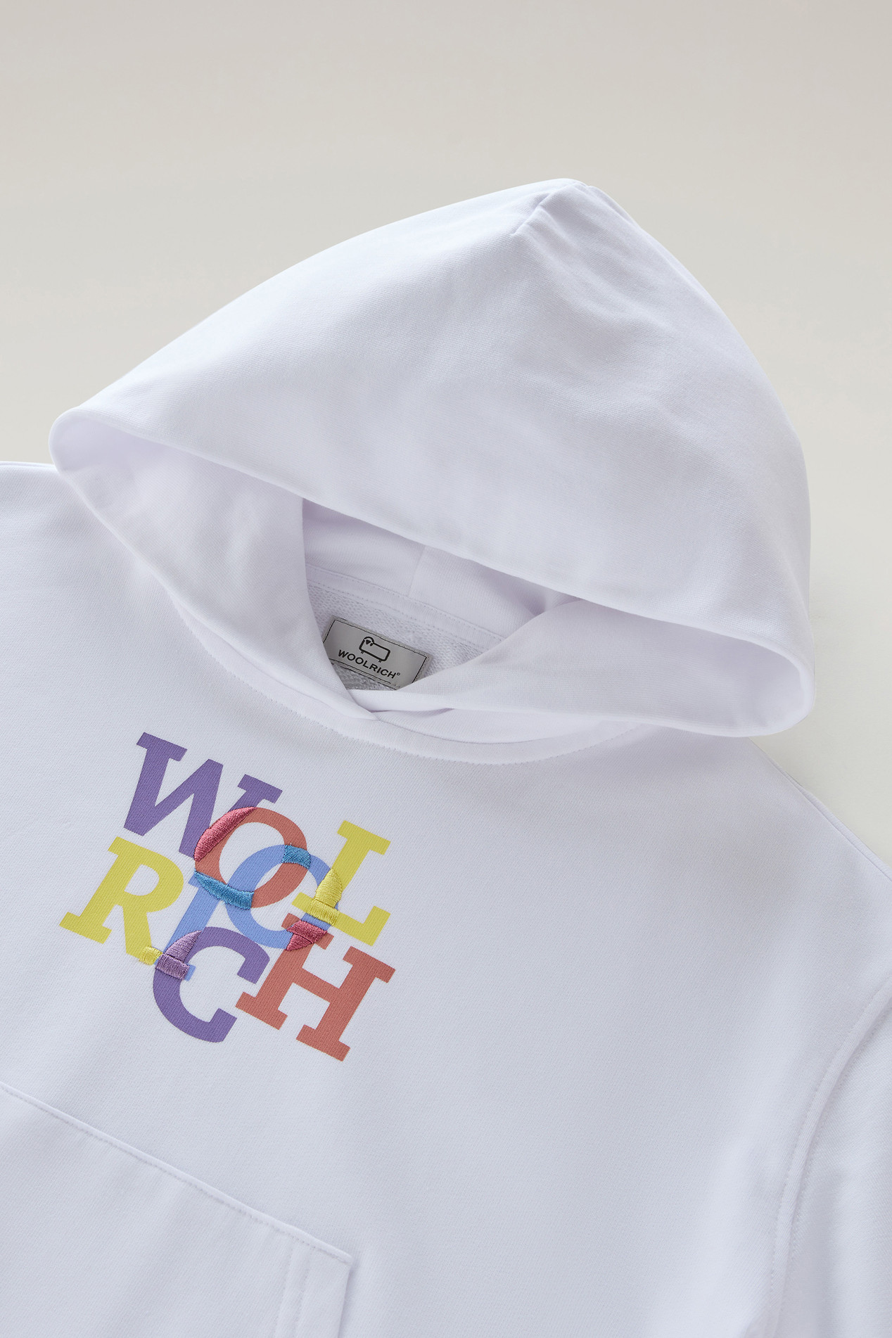 Girls' Pure Cotton Hoodie White photo 3 | Woolrich