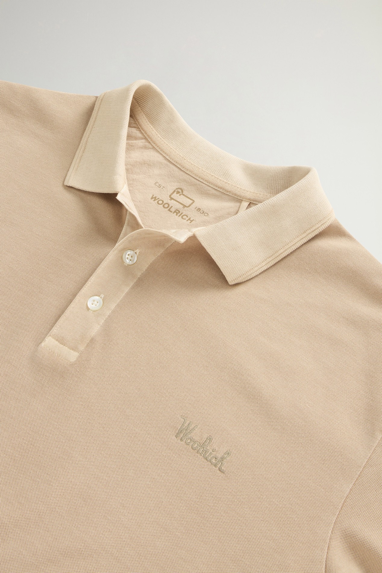 Mackinack Polo teint en pièce en sergé de coton stretch Beige photo 6 | Woolrich