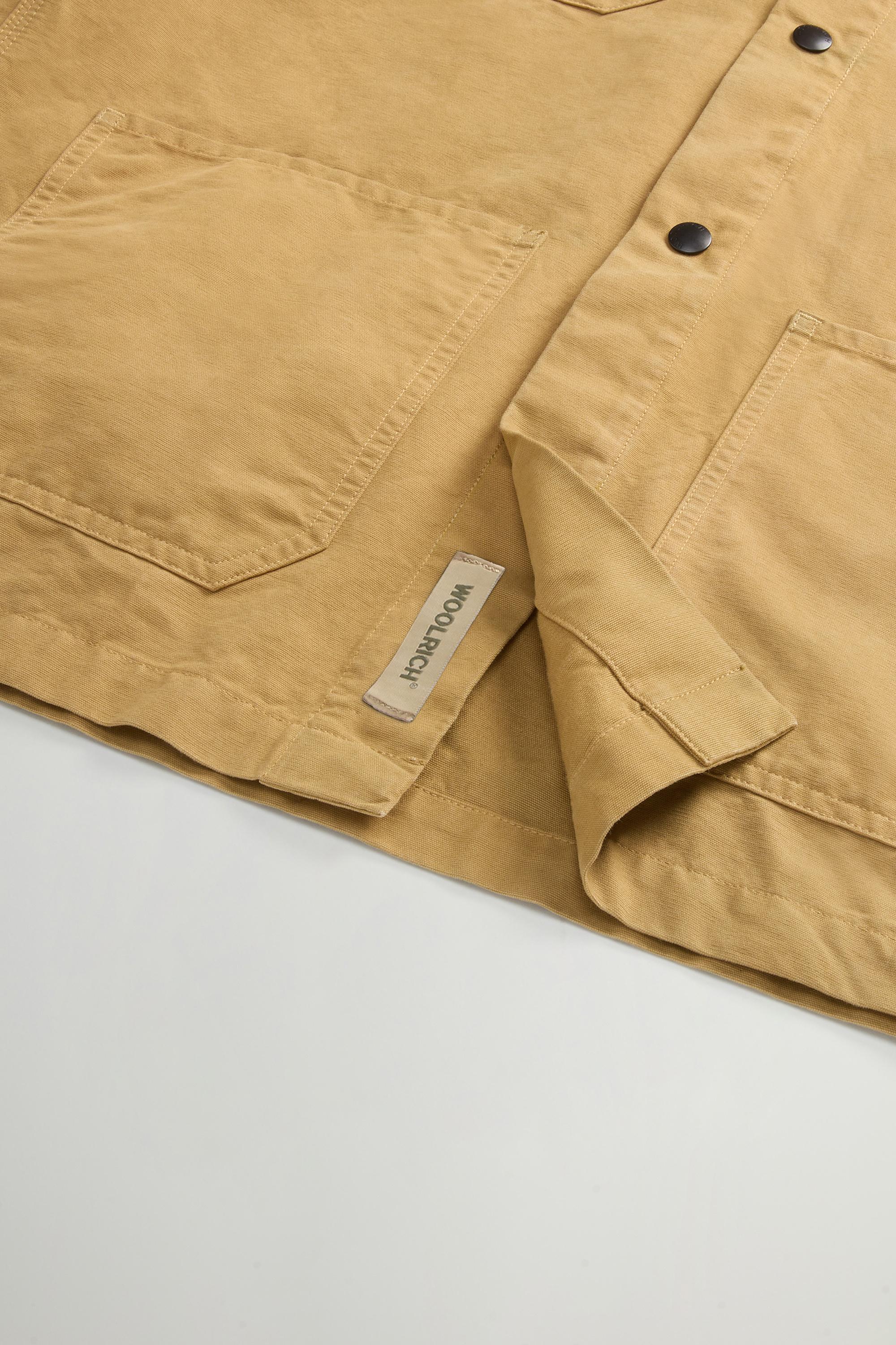 Garment-Dyed Pure Cotton Canvas Overshirt Beige photo 8 | Woolrich