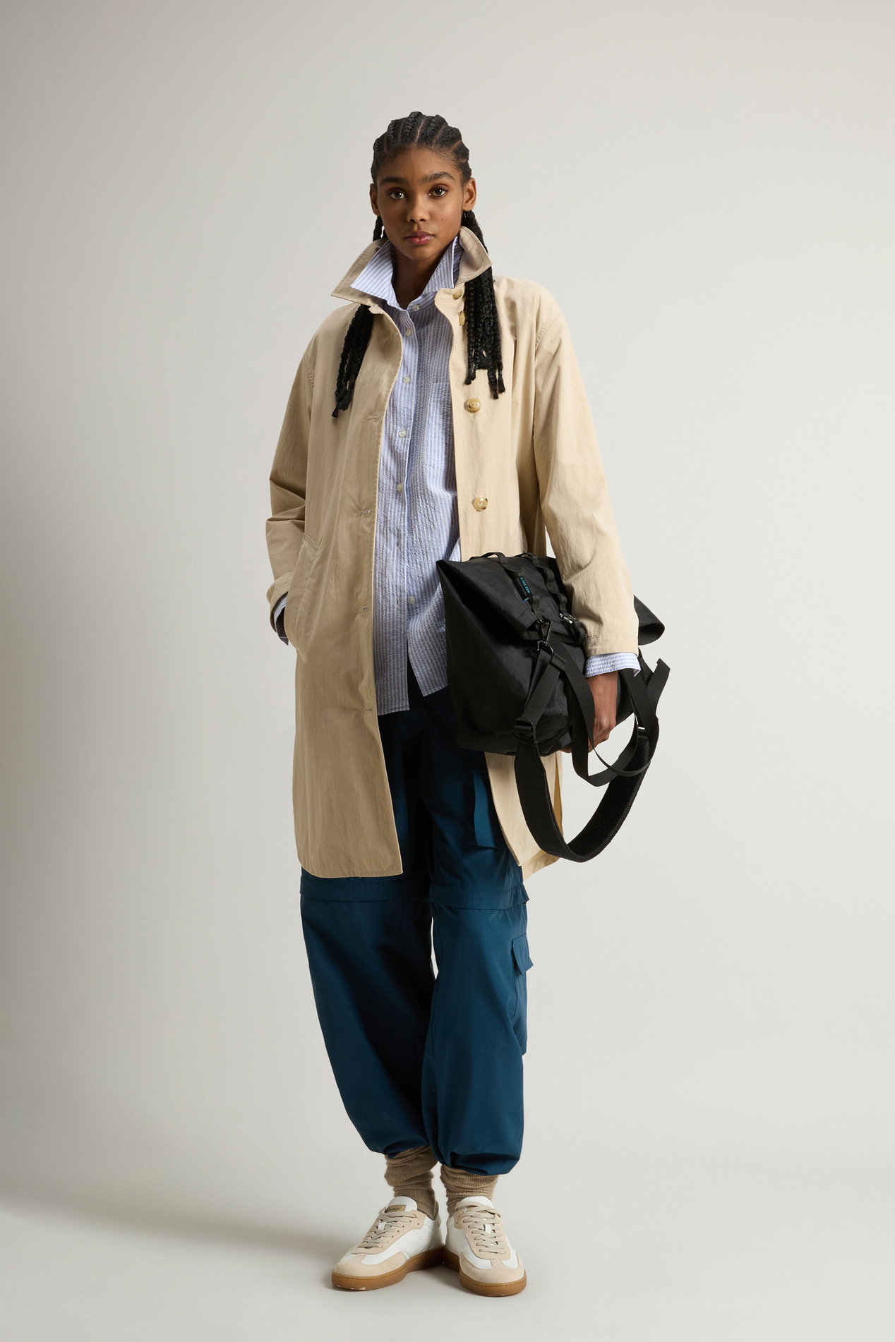 Overcoat in Limonta Cotton Blend Beige photo 2 | Woolrich