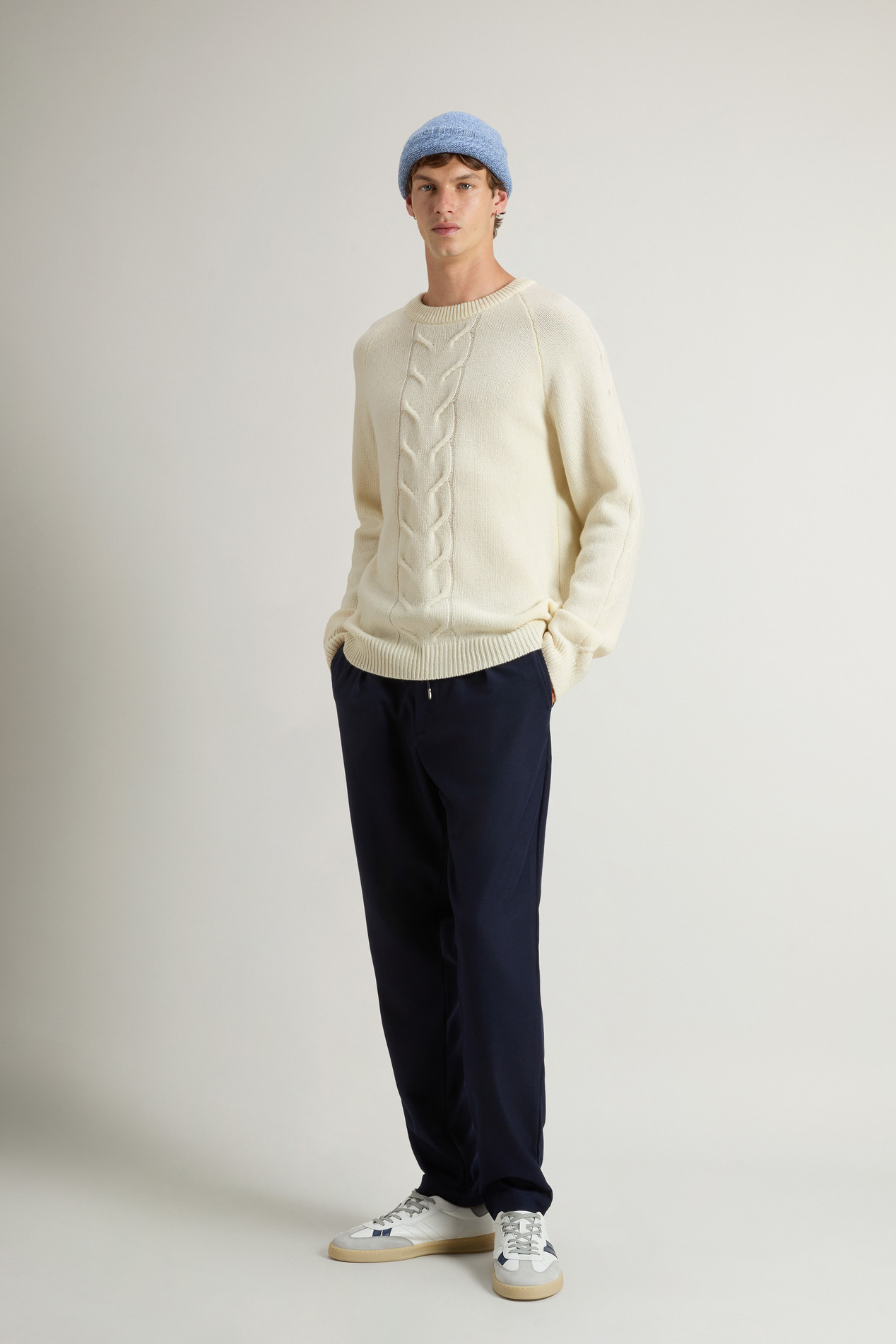 Pure Wool Crewneck Sweater White photo 2 | Woolrich