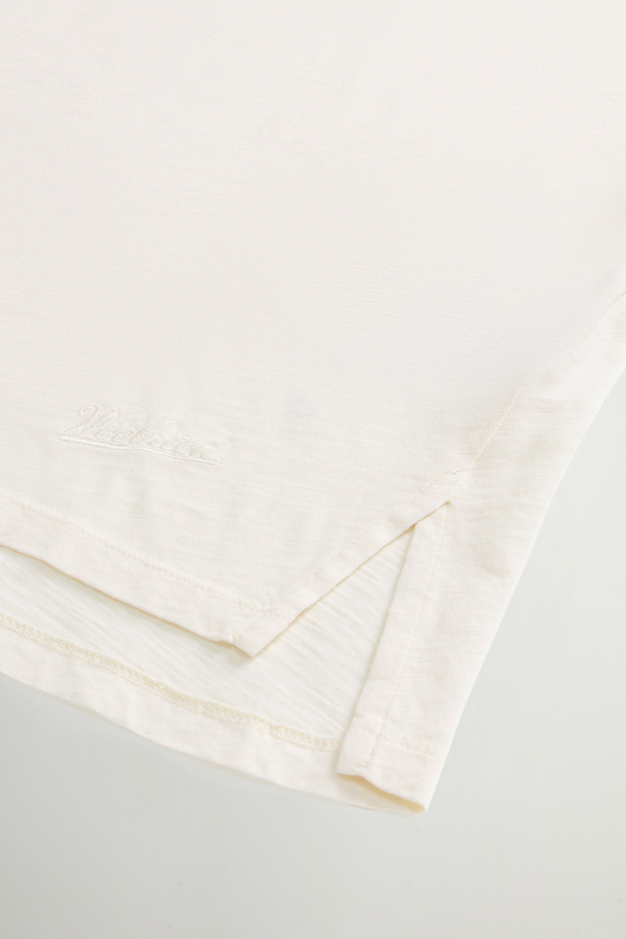 T-Shirt in Pure Cotton Slub Fabric White photo 3 | Woolrich