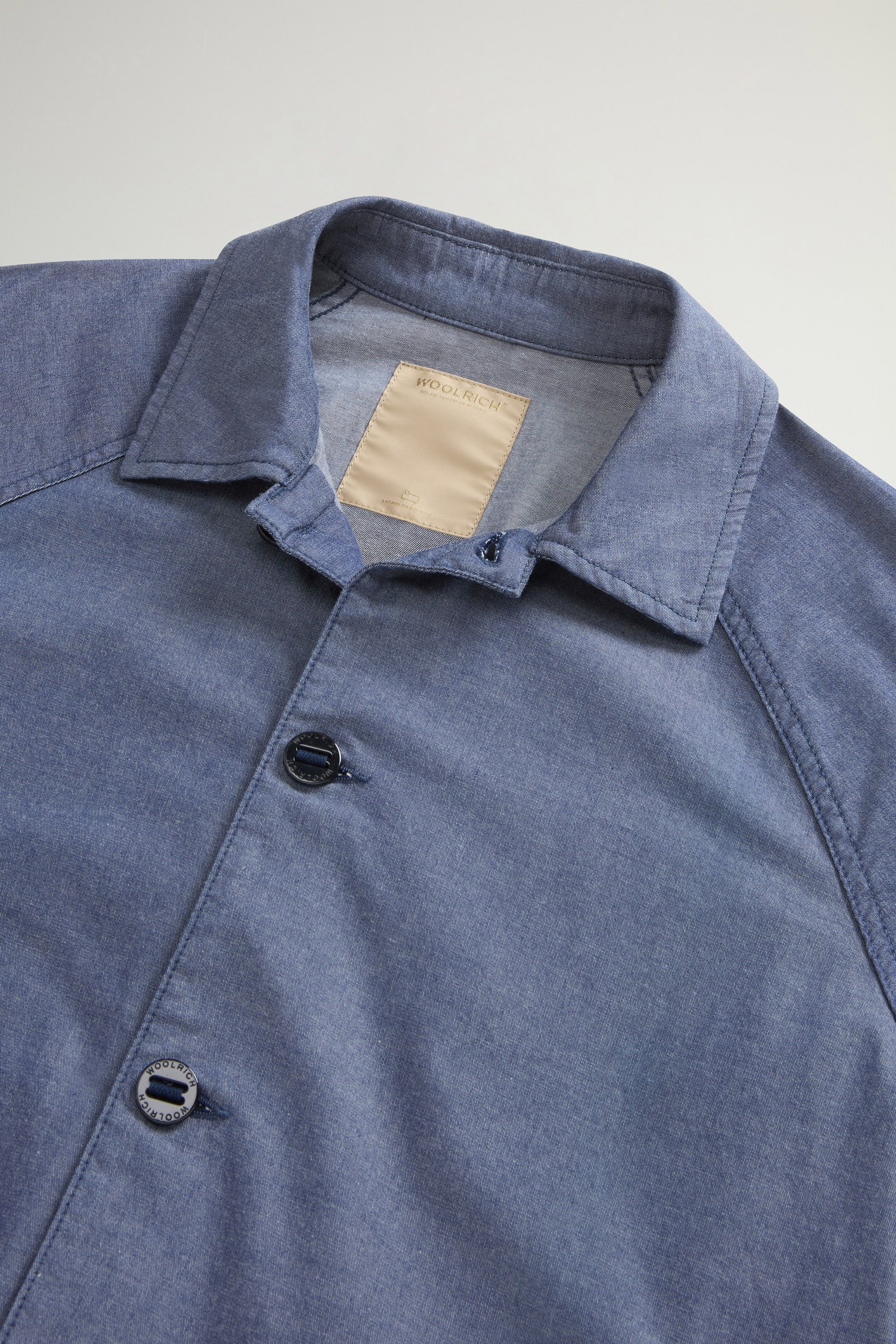 WASHED INDIGO OVERSHIRT Blue photo 6 | Woolrich
