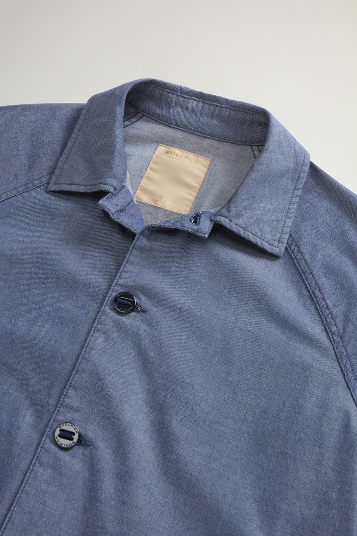 WASHED INDIGO OVERSHIRT Blue photo 6 | Woolrich