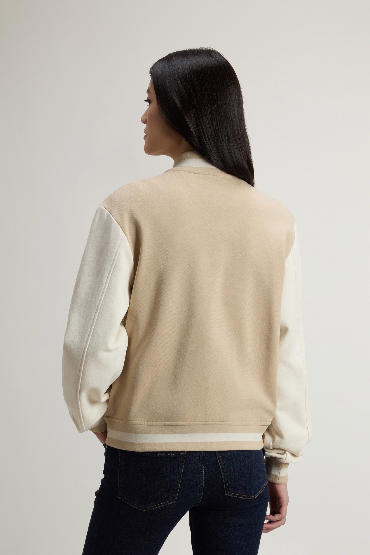 PREMIUM FLEECE BOMBER Beige photo 3 | Woolrich