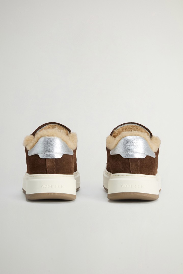Arrow Sneakers in Suede and Calfskin Brown photo 3 | Woolrich