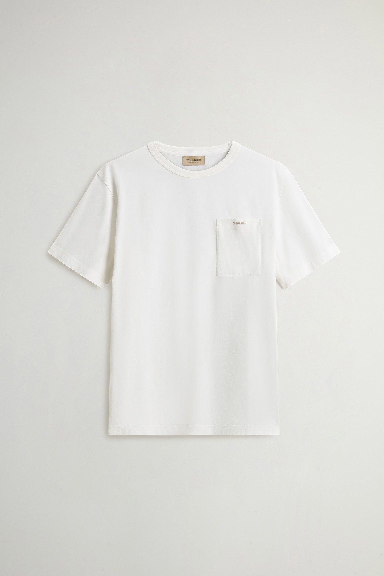 COTTON LOGO POCKET T-SHIRT White photo 5 | Woolrich