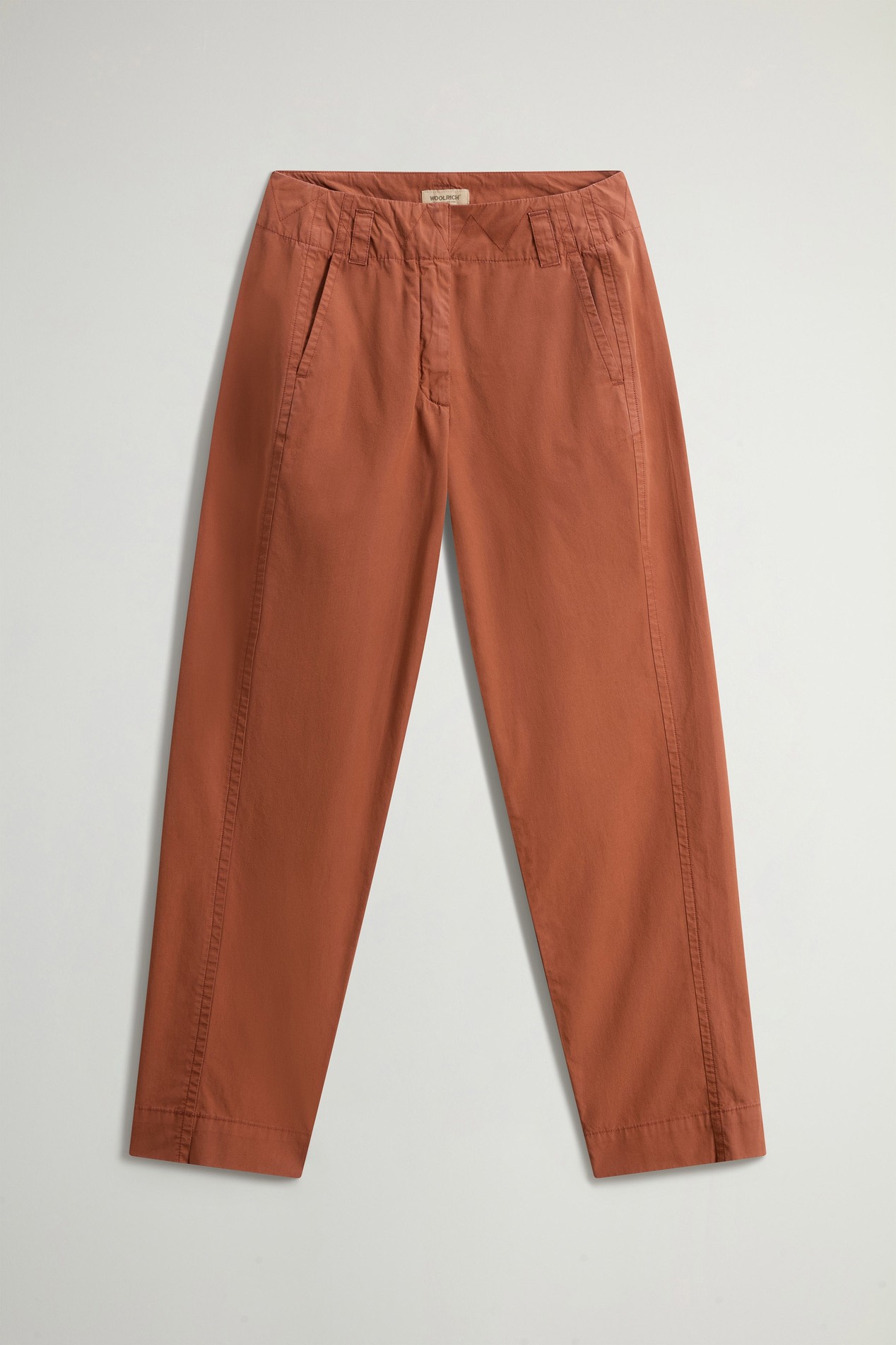 Garment-Dyed Carrot Pants in Pure Cotton Poplin Brown photo 3 | Woolrich