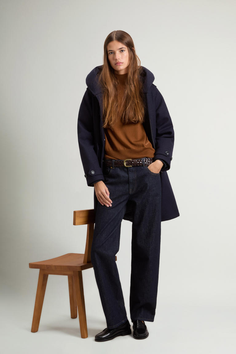 Prescott Padded Parka in Italian Pure Virgin Wool Blue photo 1 | Woolrich