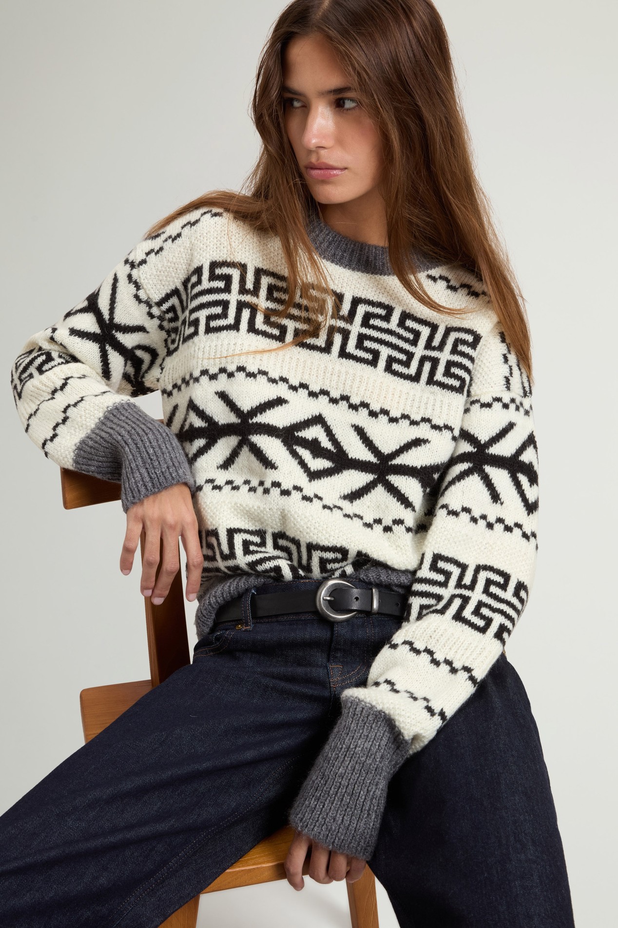 FAIRISLE CREWNECK White photo 4 | Woolrich