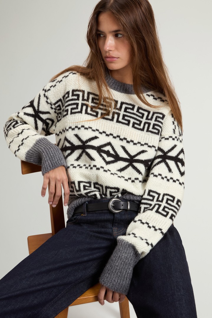 FAIRISLE CREWNECK White photo 4 | Woolrich