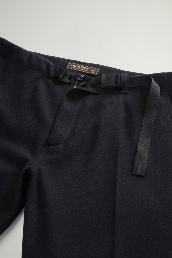 Flanellhose aus recycelter italienischer Wollmischung mit Karomuster Blau photo 5 | Woolrich
