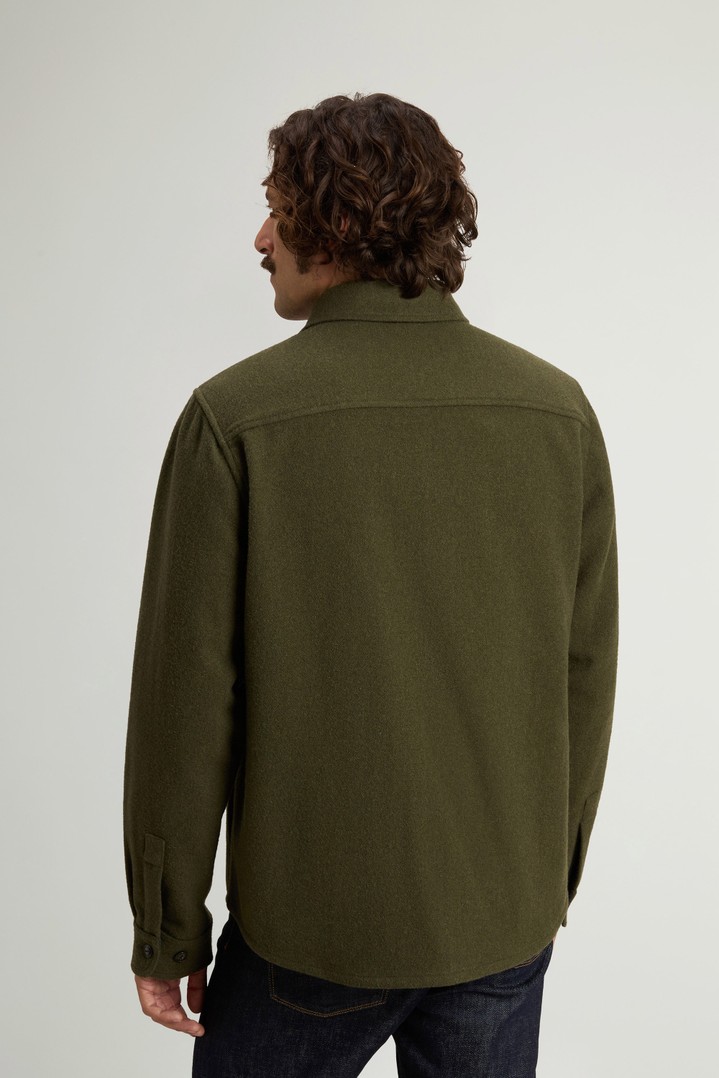 Ranger Overshirt in Recycled Italian Wool Blend Green photo 3 | Woolrich