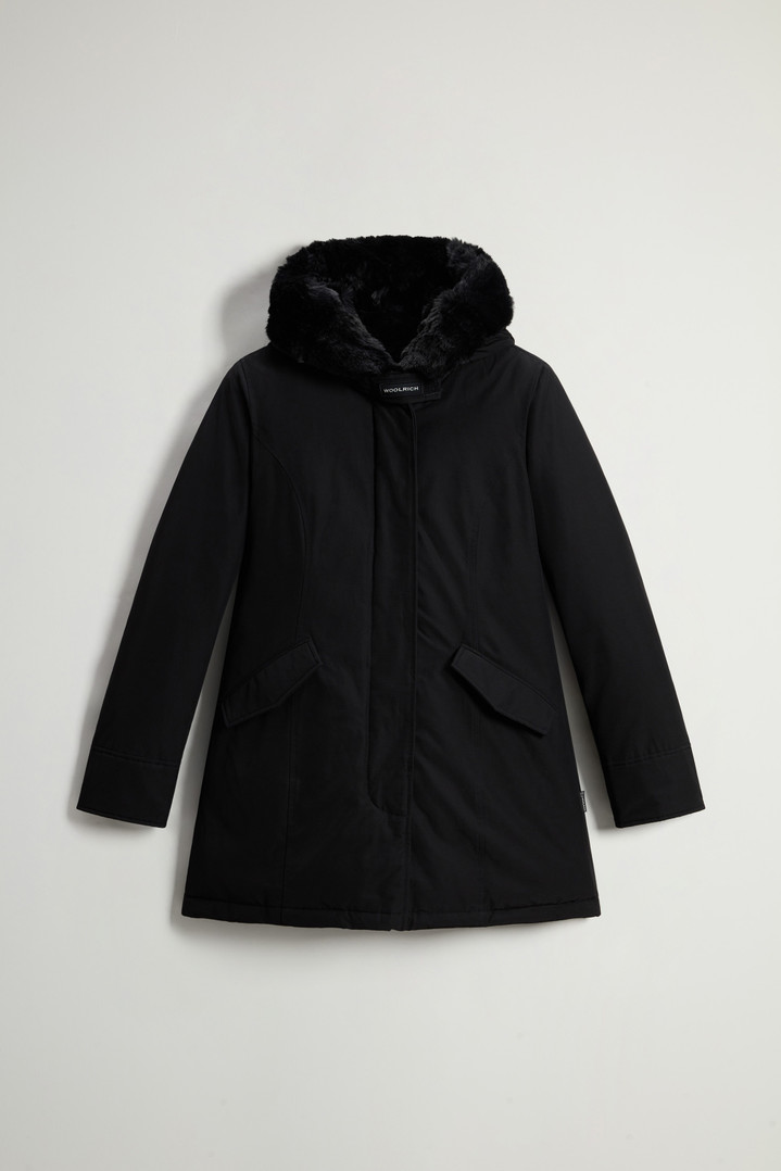 Beaker Parka with Faux Fur in Ramar Cloth Black photo 1 | Woolrich