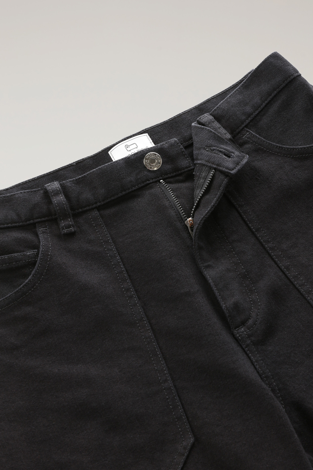 Denim Pants in Cotton Black photo 2 | Woolrich