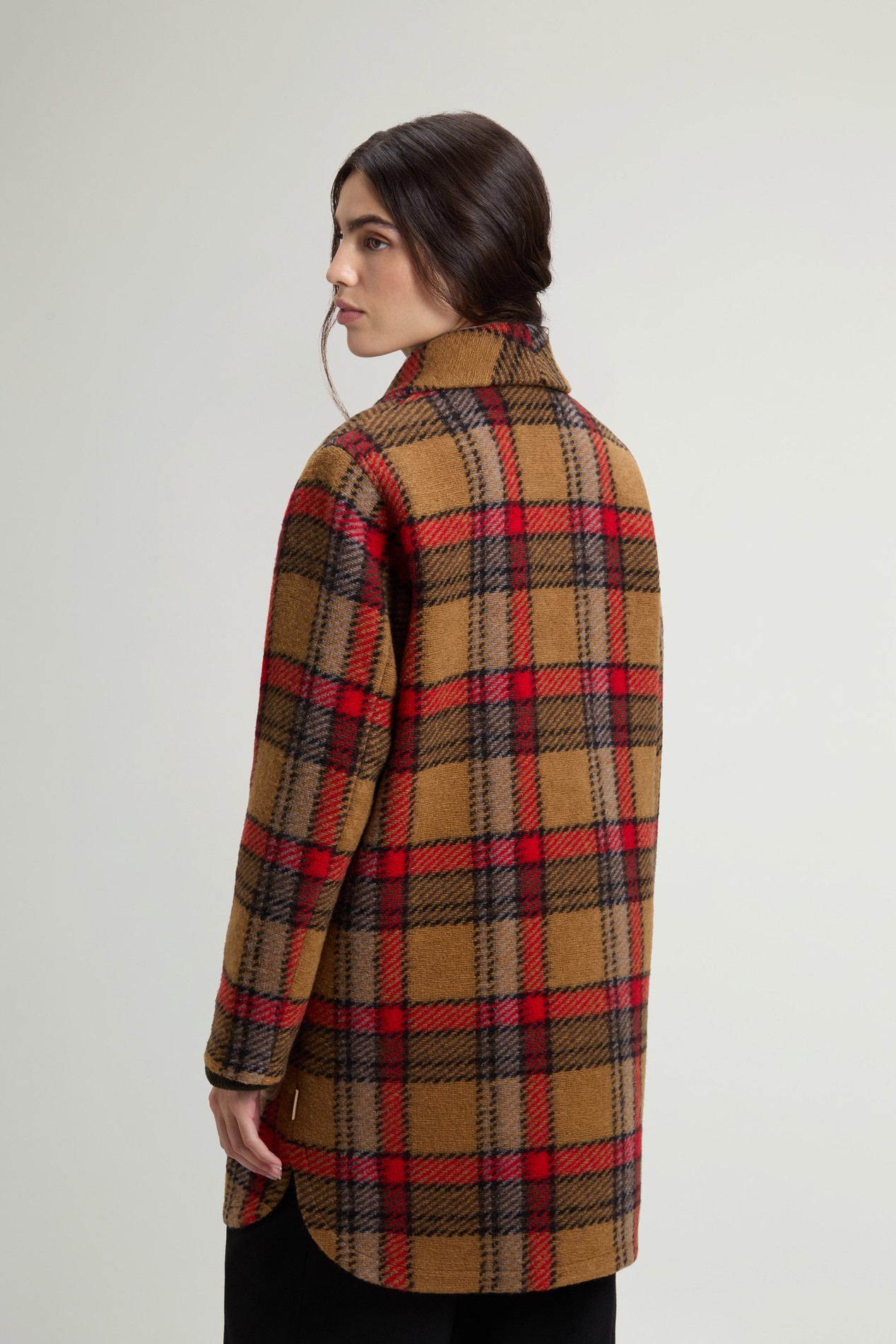 Checked Wool-Blend Gentry Coat Red photo 3 | Woolrich