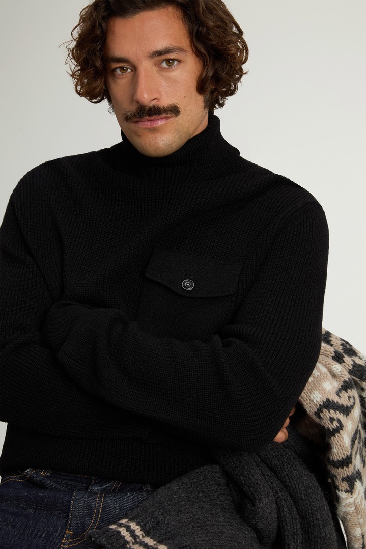 Coltrui van zuivere Merino-scheerwol Zwart photo 4 | Woolrich