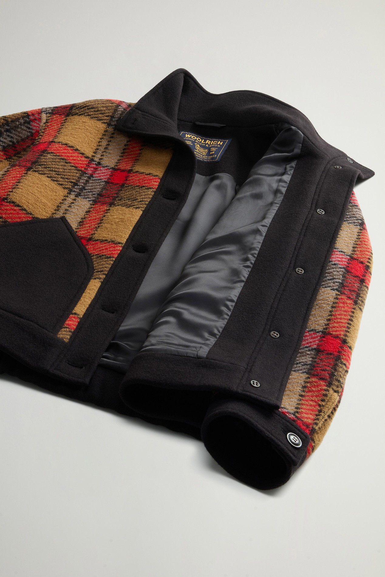 Checked Wool-Blend Gentry Overshirt Red photo 8 | Woolrich