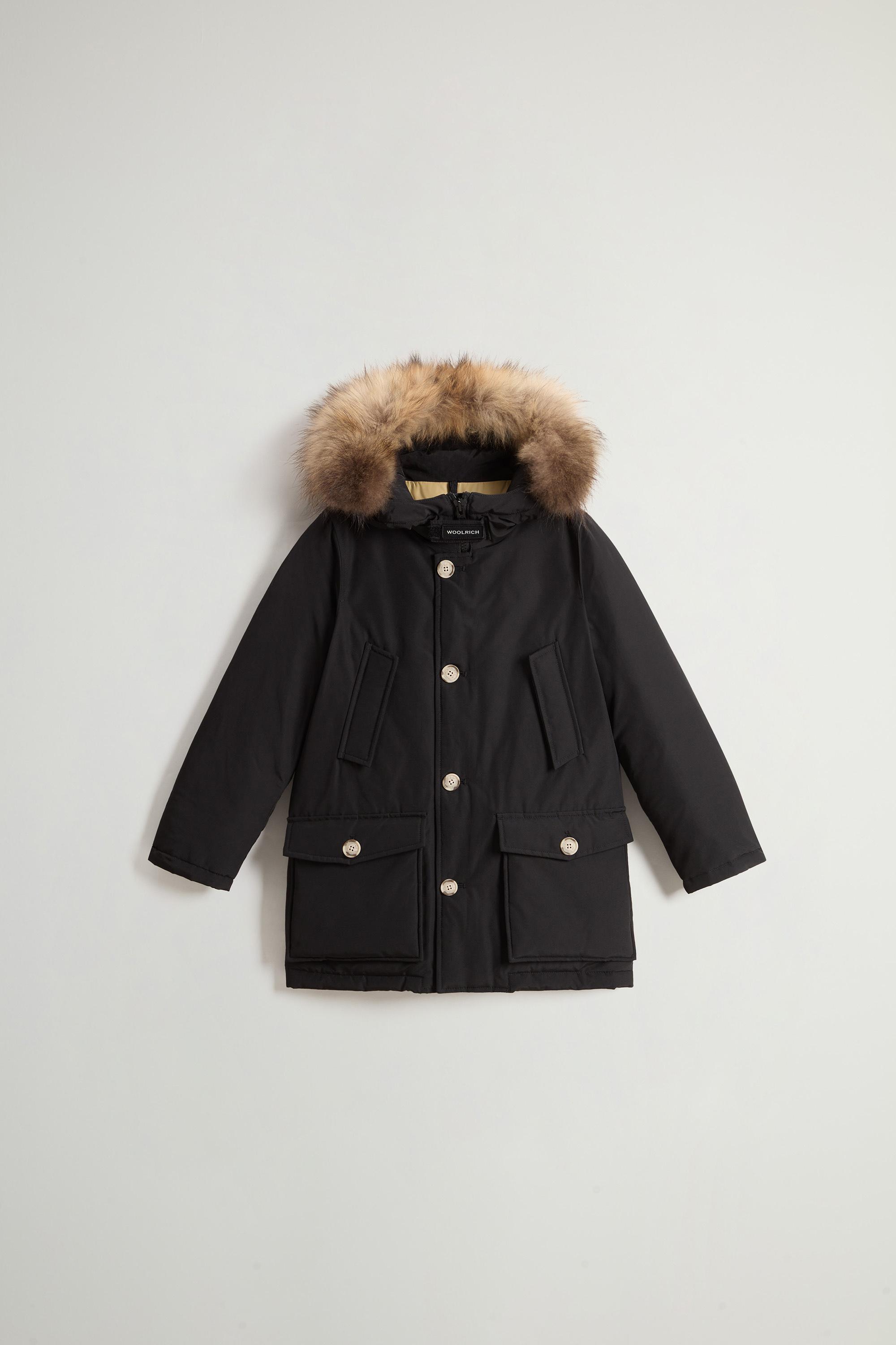 Boy's Arctic Parka in Ramar Cloth with Detachable Fur Black photo 1 | Woolrich