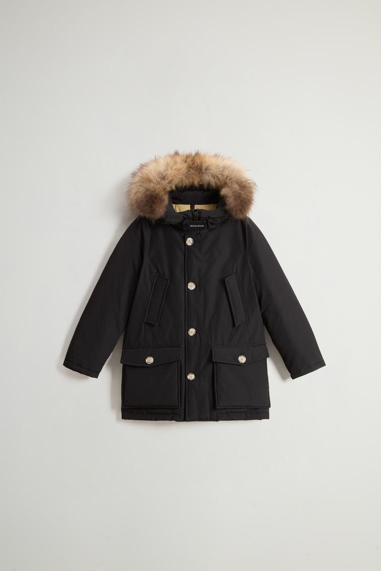 Arctic Parka aus Ramar Cloth mit abnehmbarem Pelz für Jungen Schwarz photo 1 | Woolrich