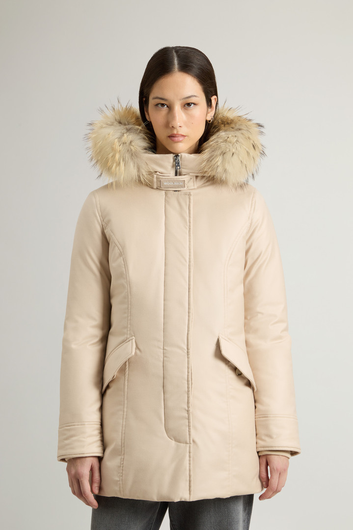 Arctic Parka in a Wool-Silk Blend Crafted Using a Loro Piana Fabric Beige photo 1 | Woolrich