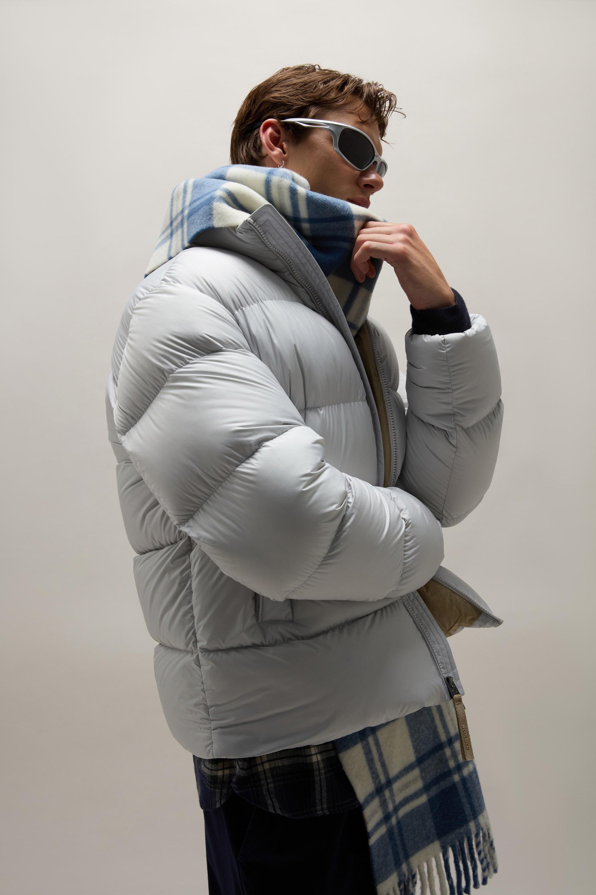 Cloud Down Jacket in Microfiber Gray photo 9 | Woolrich