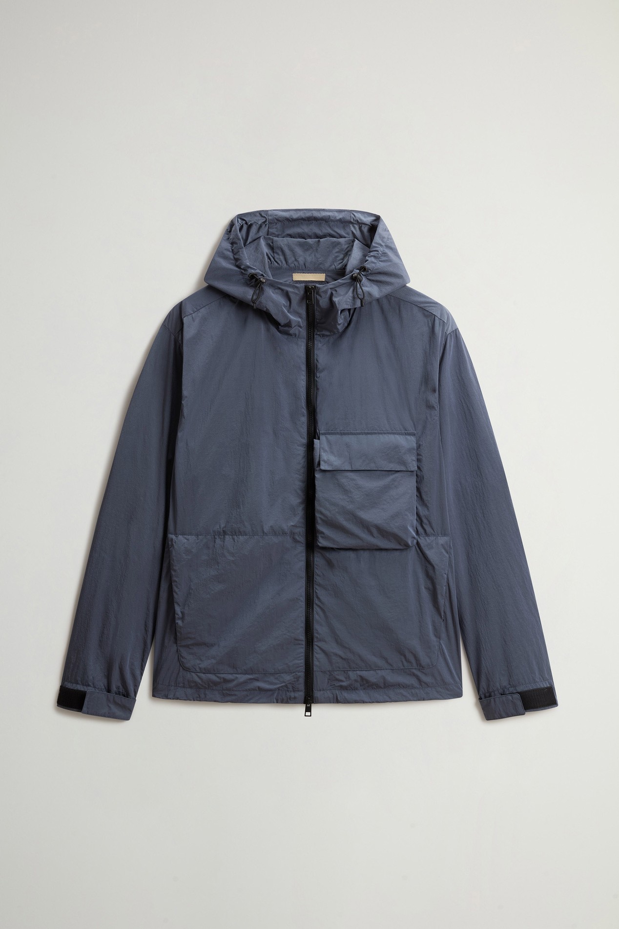 SHINY NYLON HOODED JACKET Blue photo 5 | Woolrich
