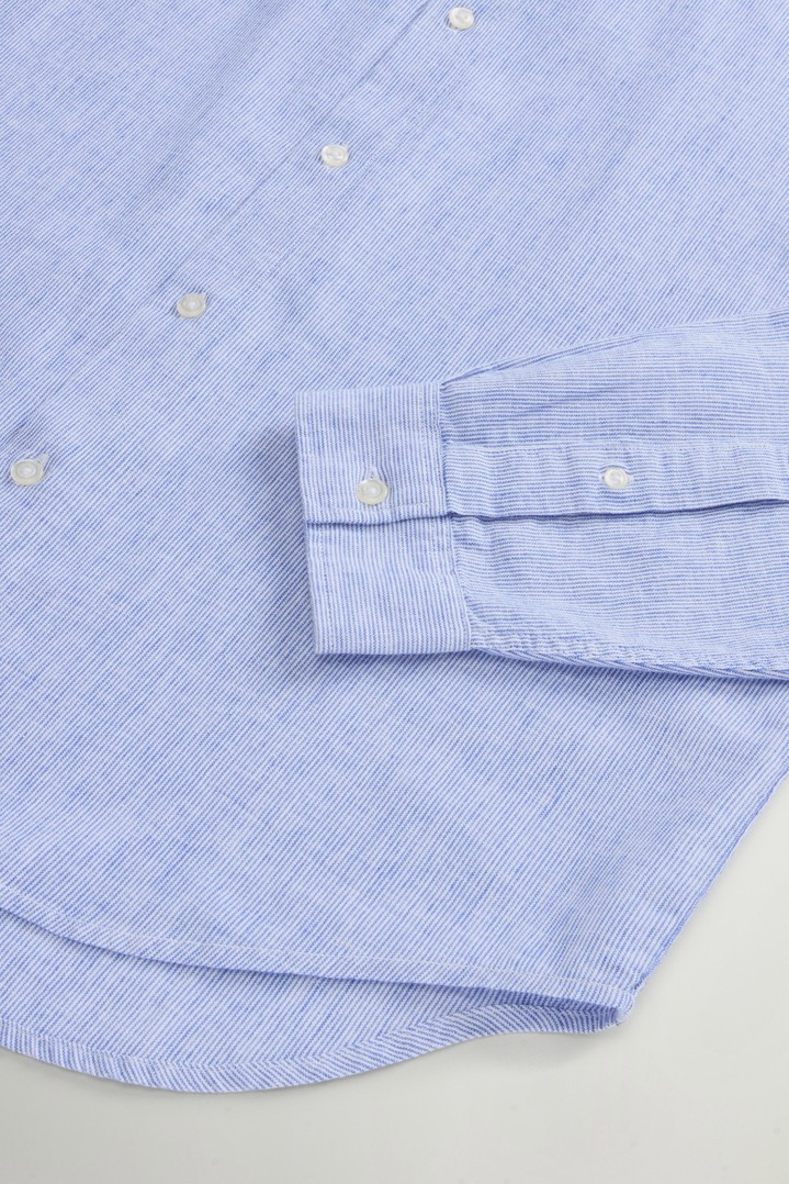 LINEN SHIRT YD Blue photo 7 | Woolrich