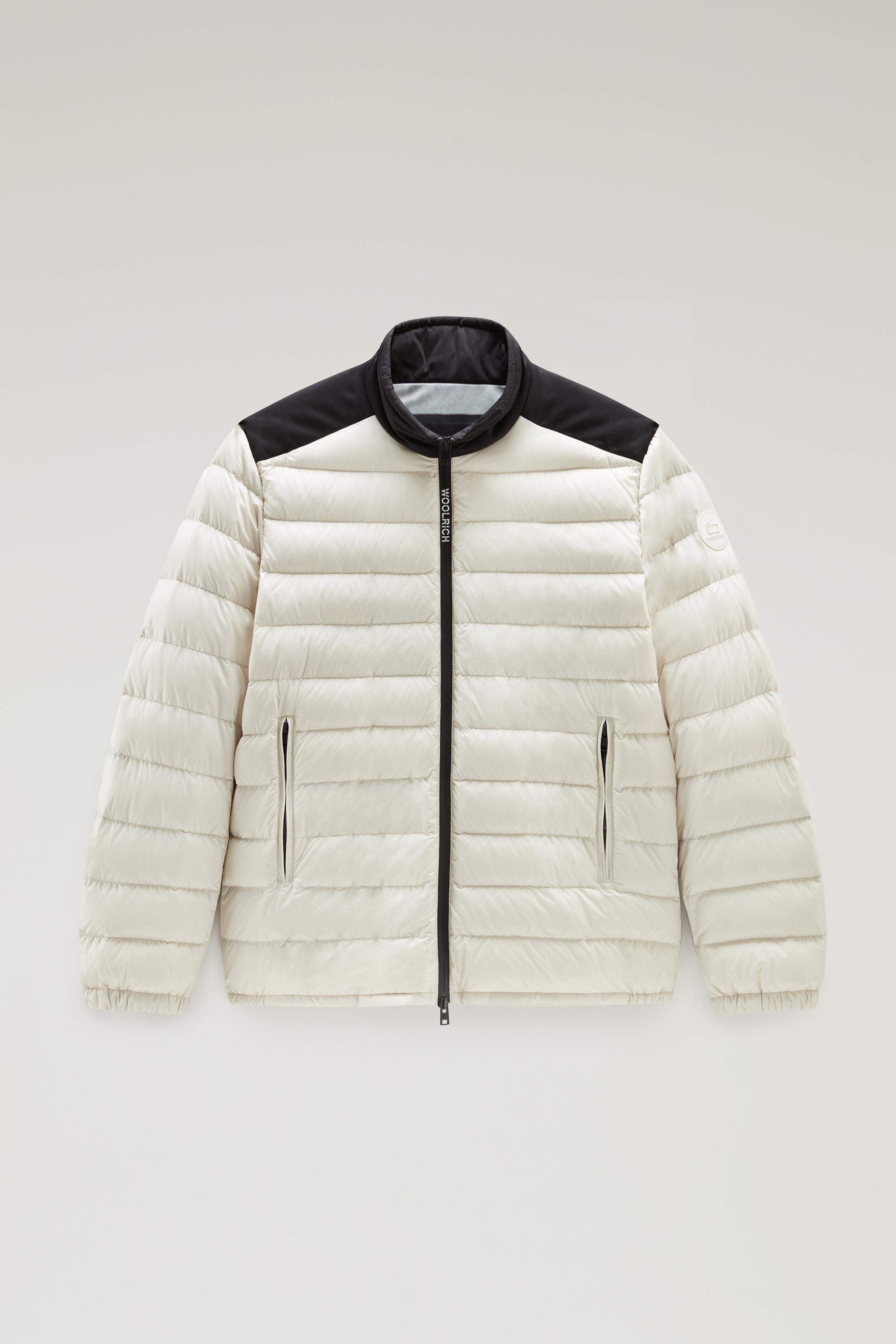 Bering Tech Lightweight Hybrid Down Jacket in Microfibre White photo 1 | Woolrich