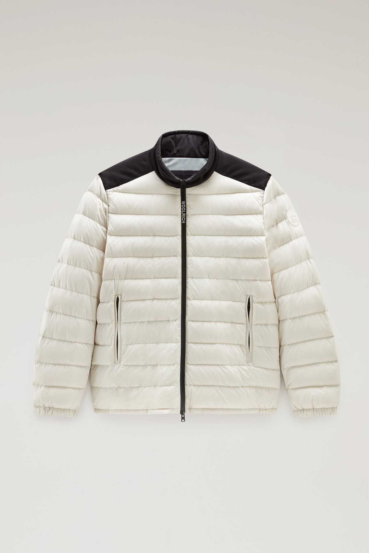 Bering Tech Lightweight Hybrid Down Jacket in Microfibre White photo 1 | Woolrich