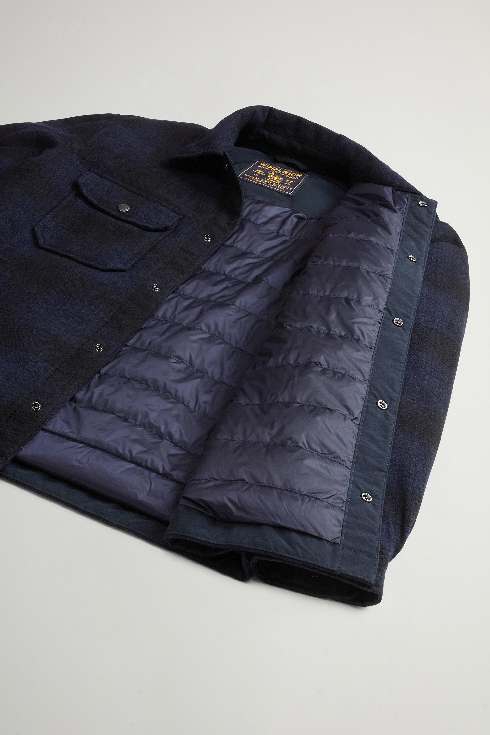 Surchemise Alaskan Check en laine italienne mélangée recyclée Bleu photo 4 | Woolrich