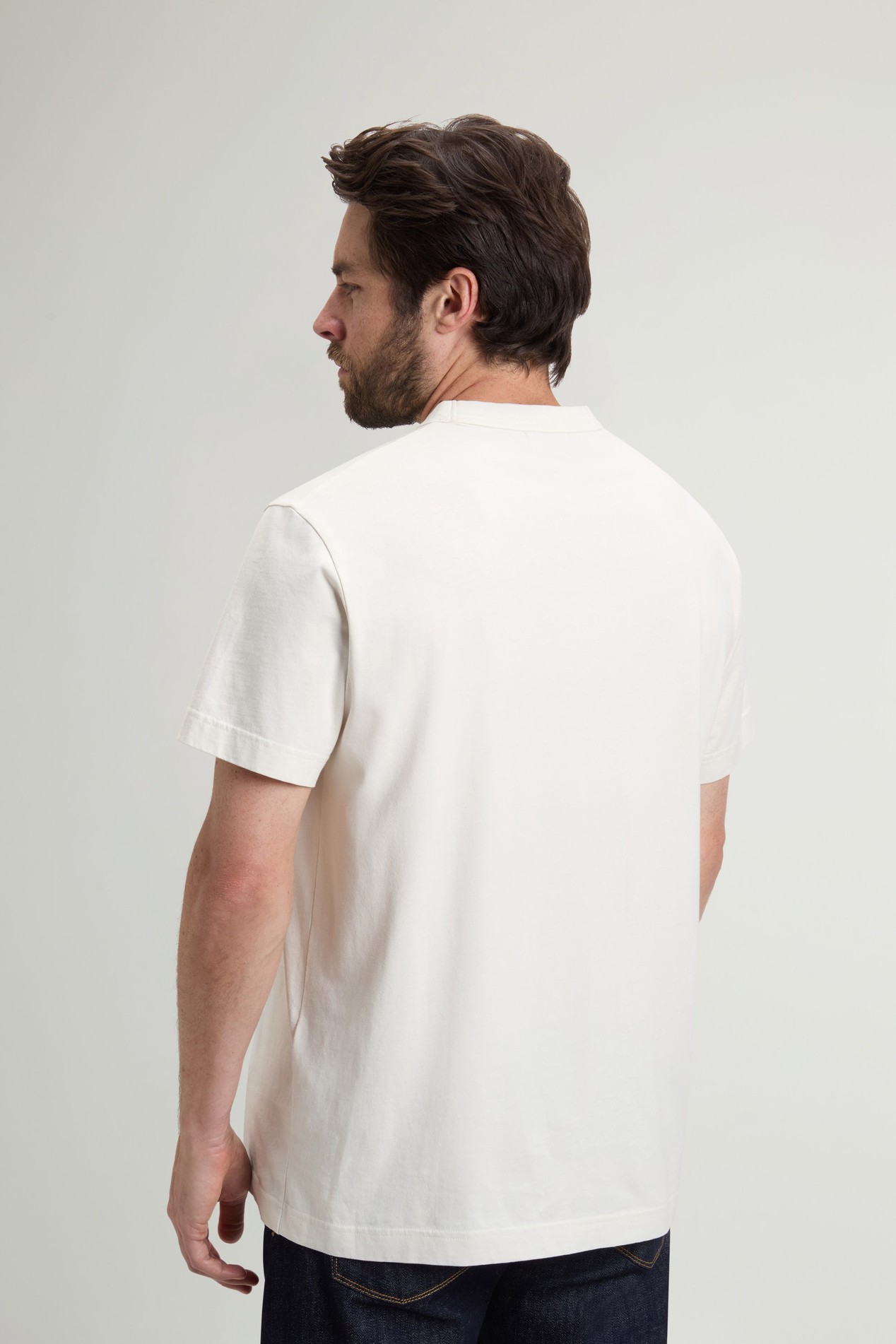 T-shirt en pur coton bio Blanc photo 3 | Woolrich